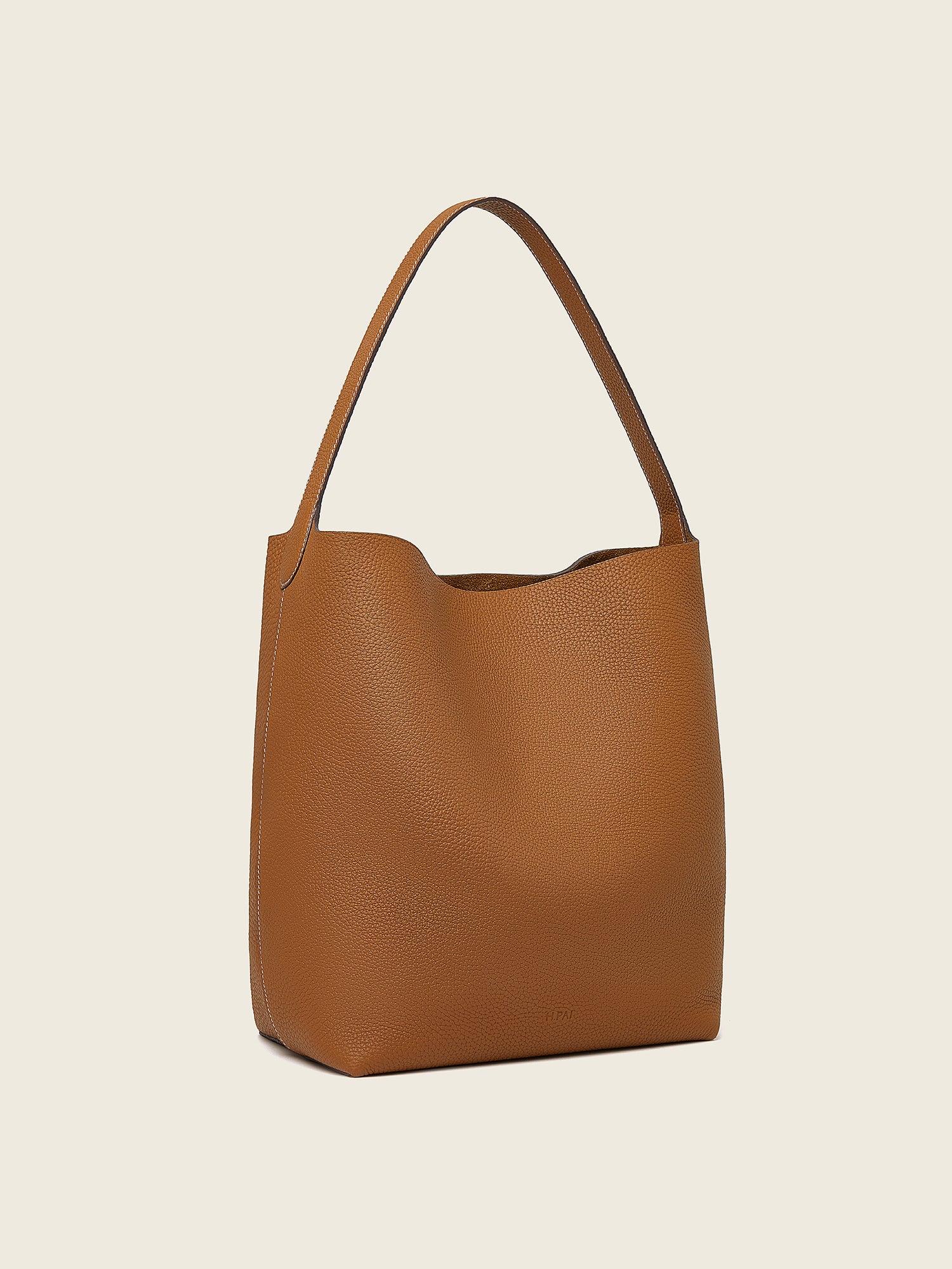 Hpai Medium Binah Bucket Bag in Leather - Acorn