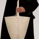 Hpai Medium Binah Bucket Bag in Leather - Ivory