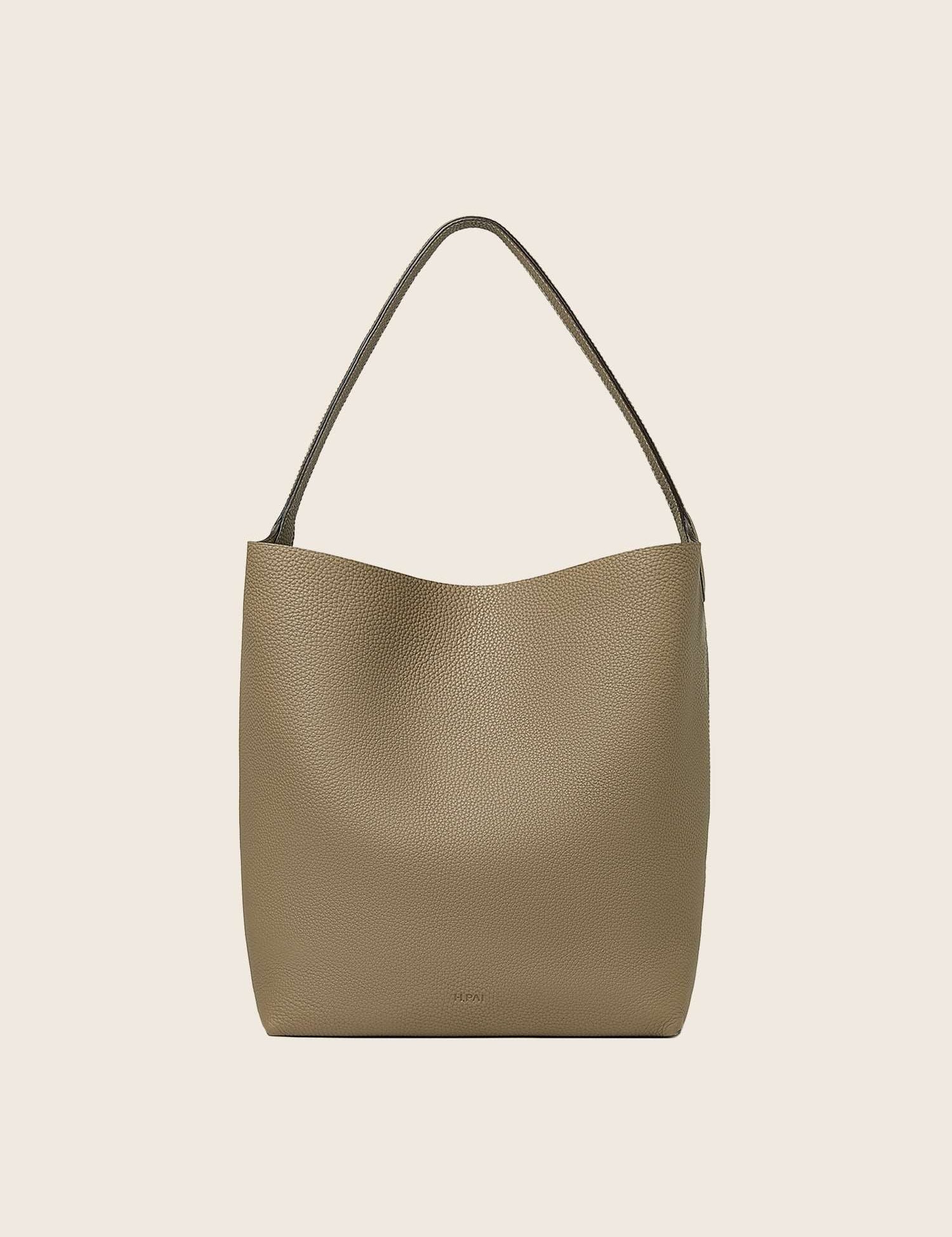 Hpai Medium Binah Bucket Bag in Leather - Limestone