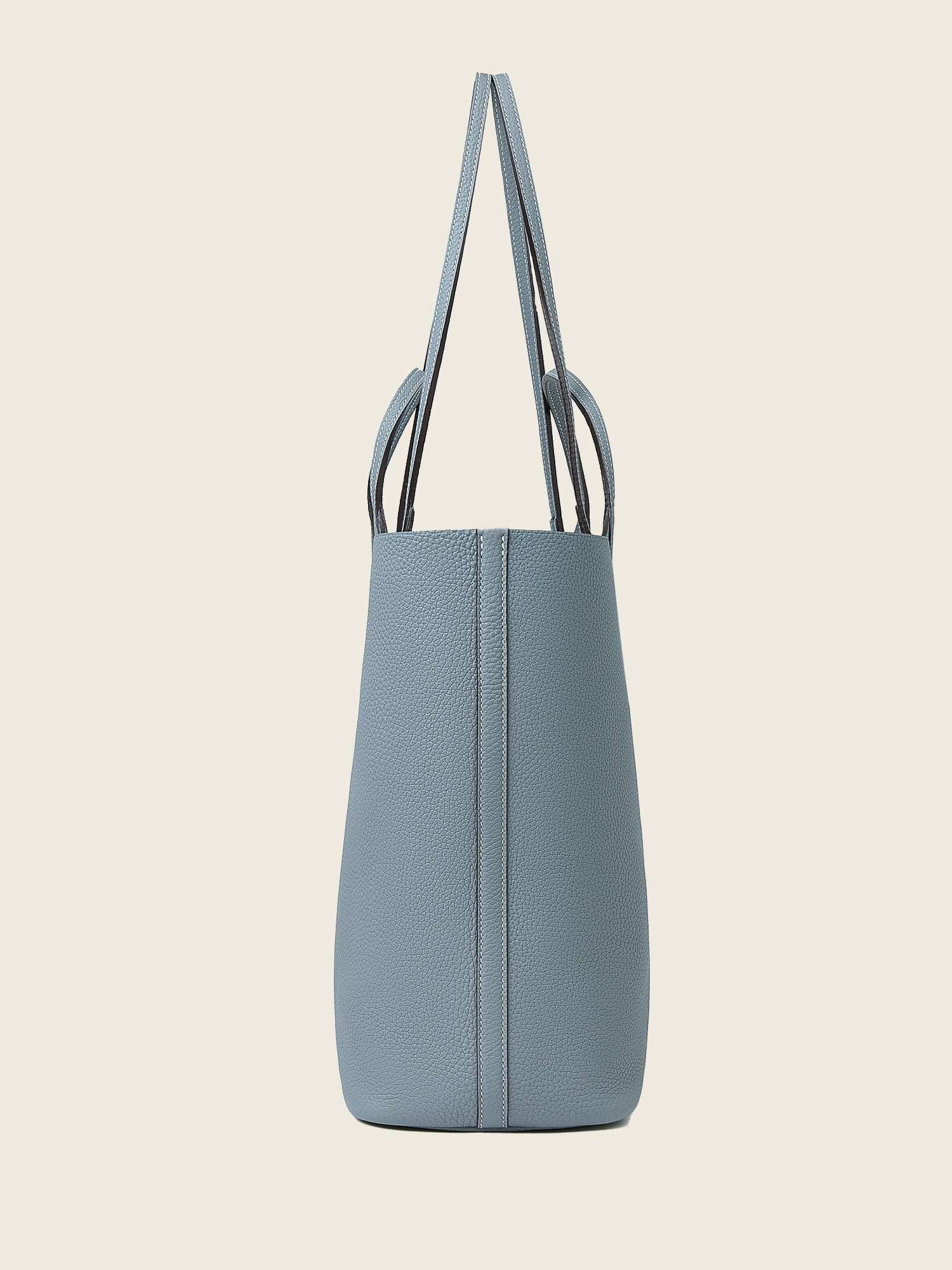Hpai Large Yesod Tote Bag in Leather - Fog Blue