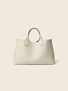 Hpai Tote M Bag in Leather - Ivory