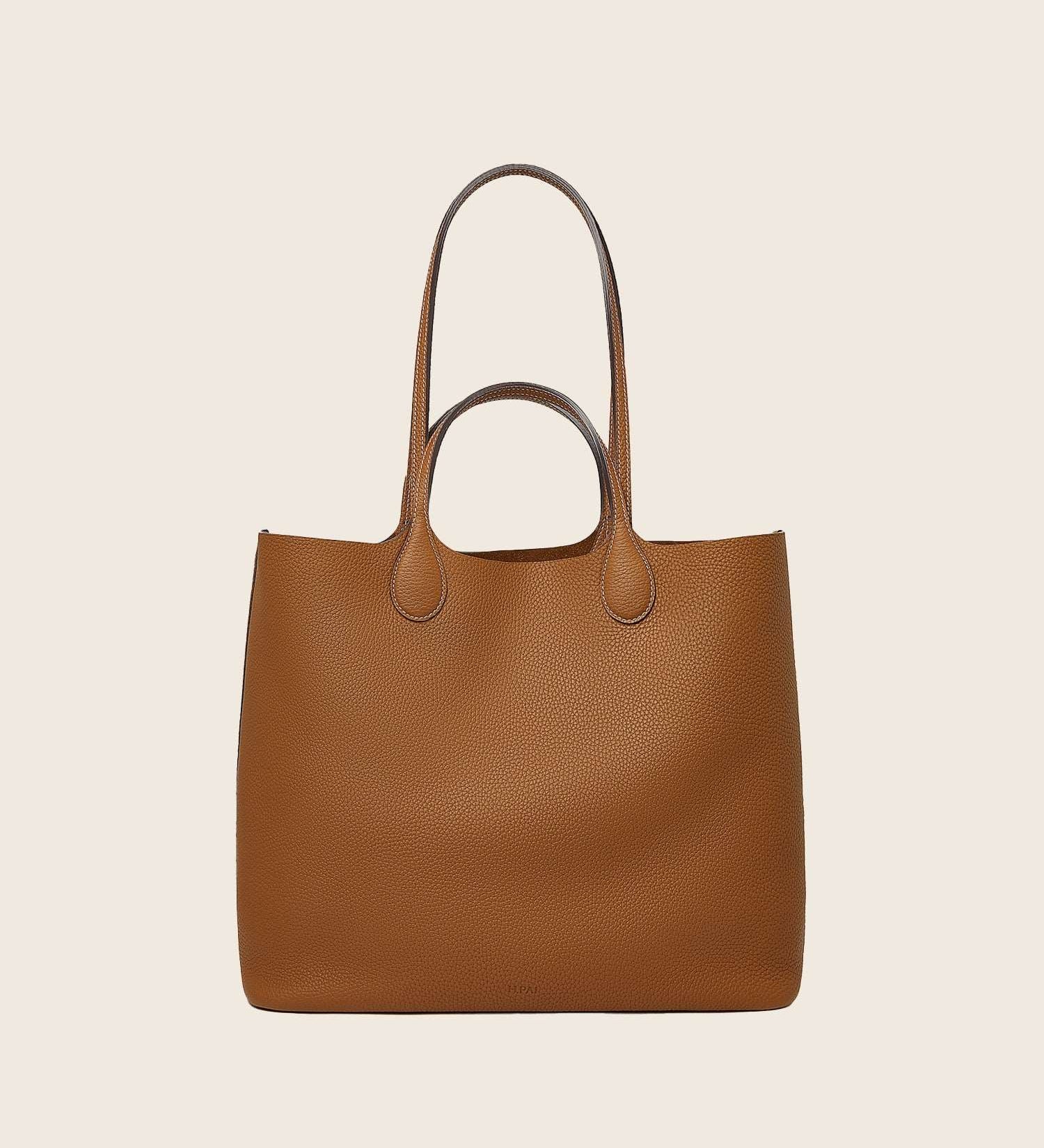 Hpai Large Yesod Tote Bag in Leather - Acorn