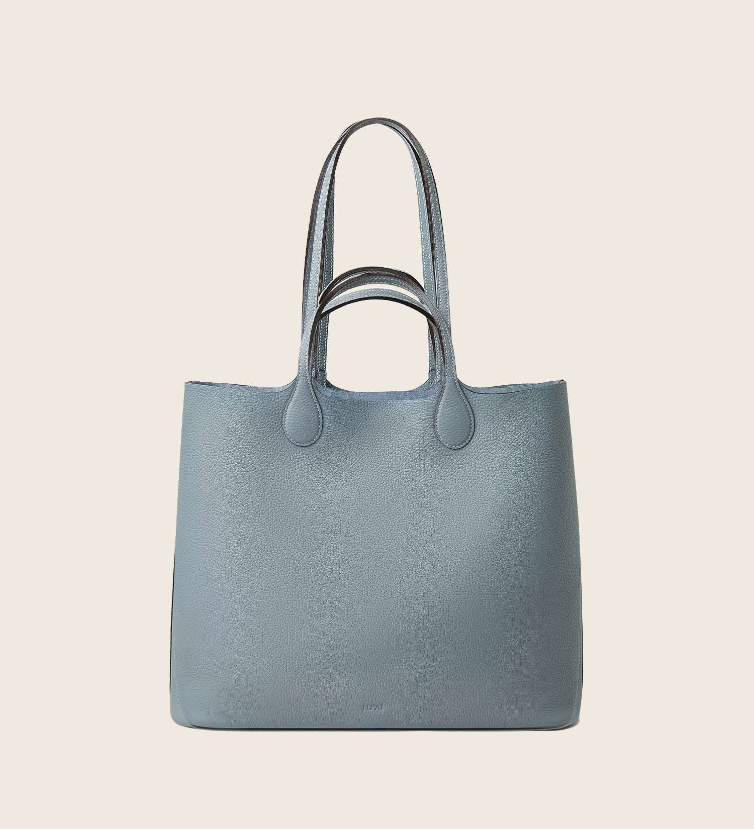 Hpai Large Yesod Tote Bag in Leather - Fog Blue