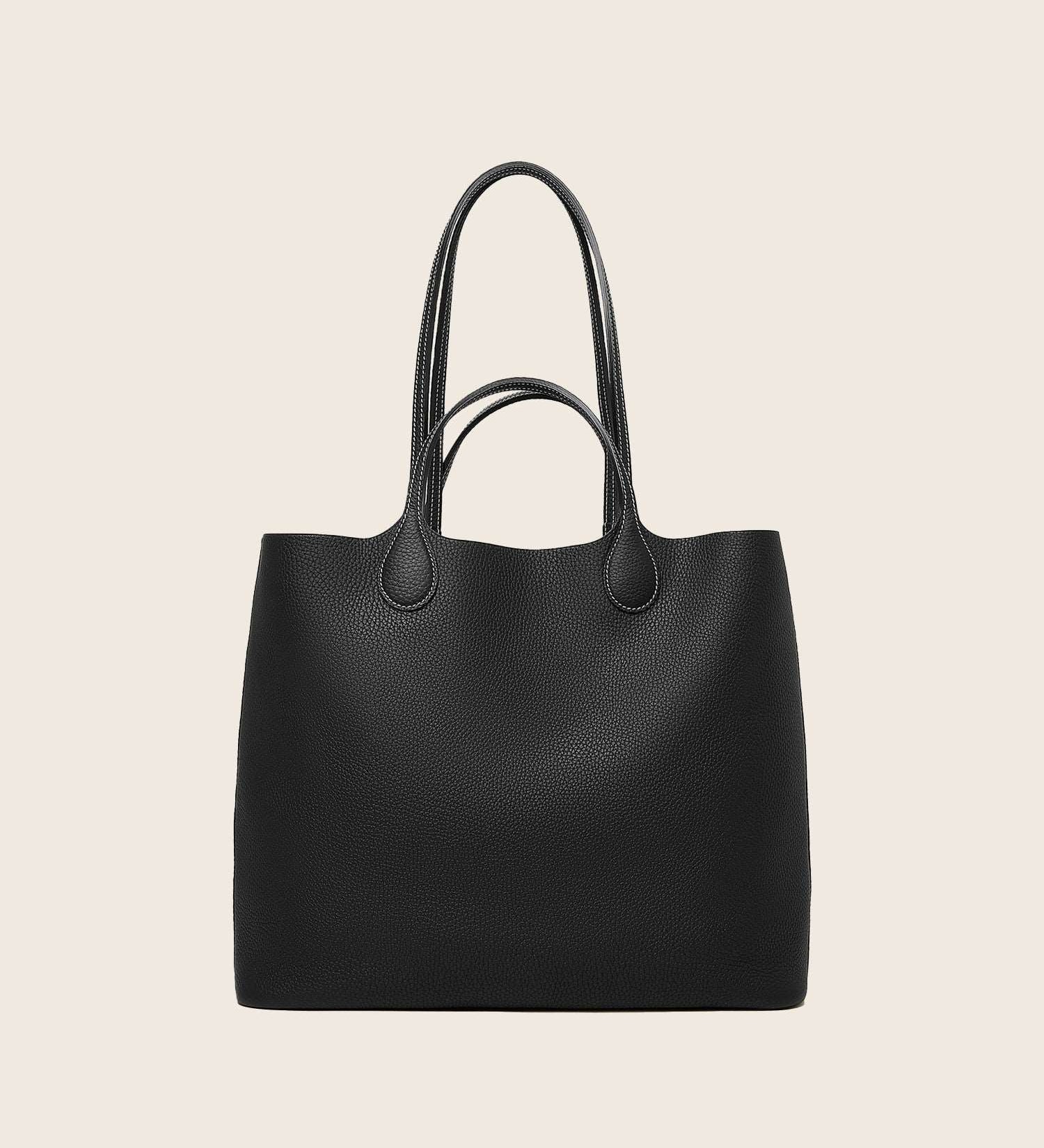 Hpai Large Yesod Tote Bag in Leather - Black