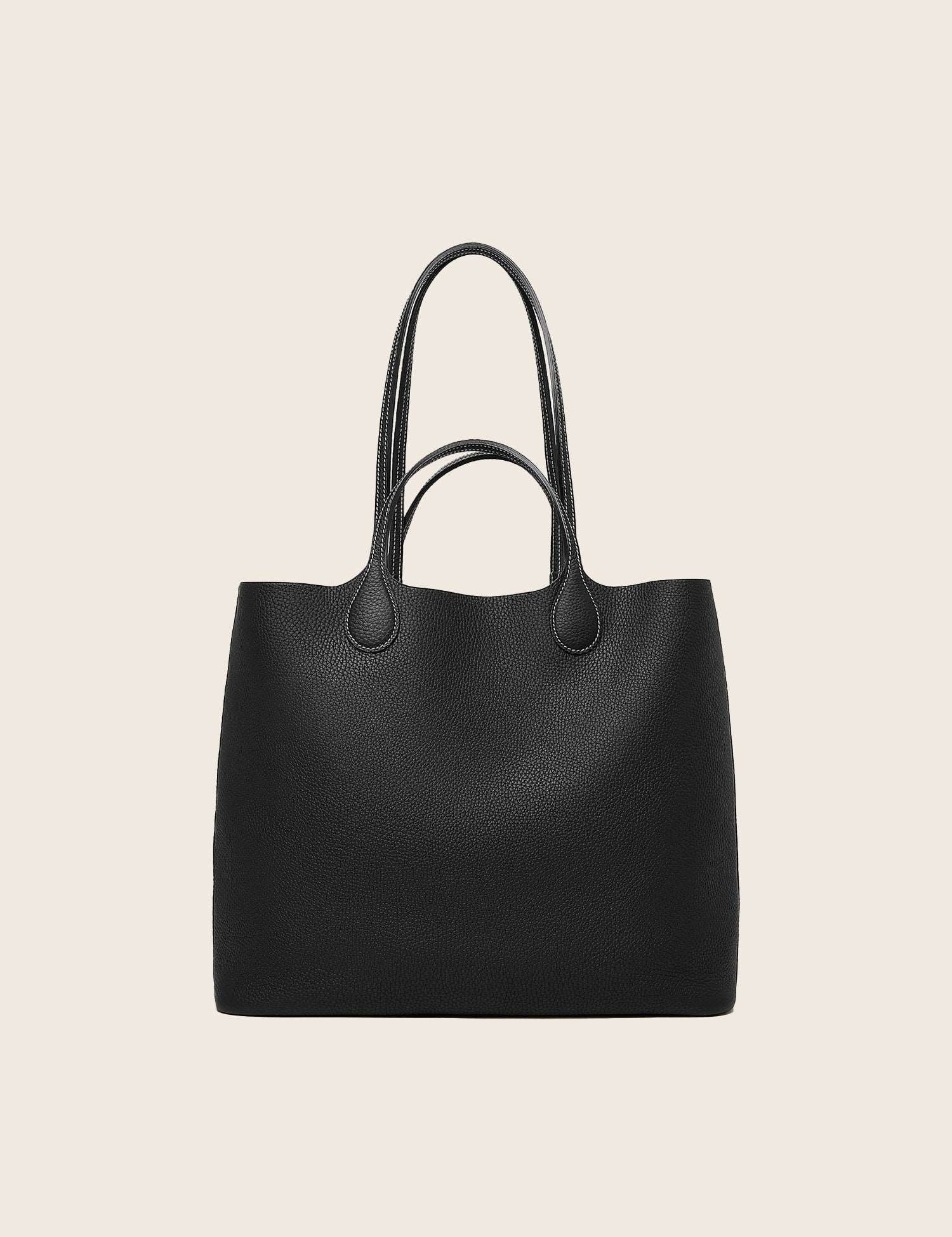 Hpai Large Yesod Tote Bag in Leather - Black