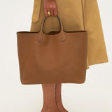 Hpai Large Yesod Tote Bag in Leather - Acorn